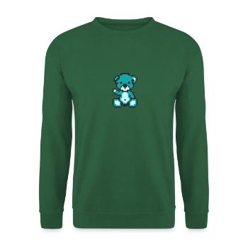 Pixel Bear Alien - Unisex Sweatshirt - green - Front