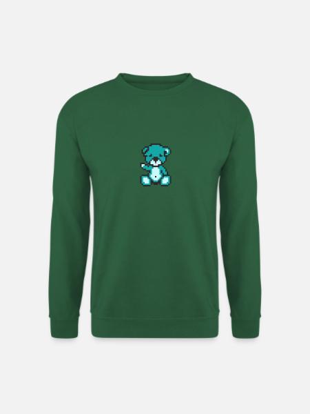 Pixel Bear Alien - Sweat-shirt Unisexe - vert foncé