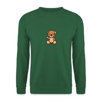 Pixel Teddy Bear - Sweat-shirt Unisexe - vert foncé - Devant