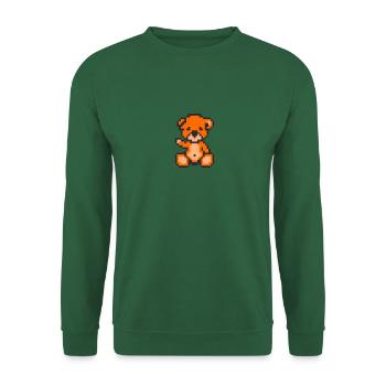 Pixel Bear Orange - Sweat-shirt Unisexe - vert foncé - Devant