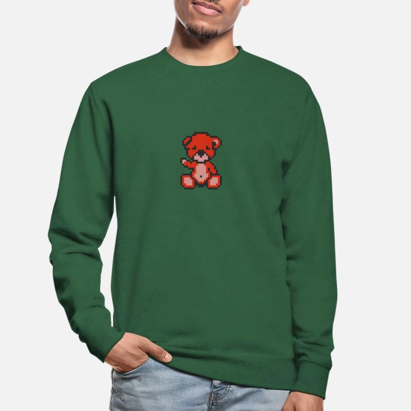 Pixelbär Pfeffer Unisex Pullover