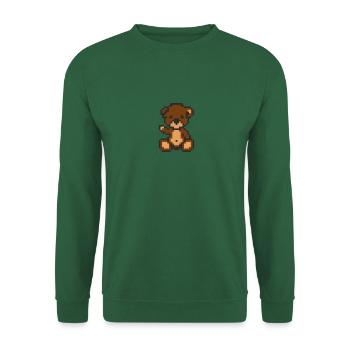 Pixel Bear Brownie - Unisex Sweatshirt - green - Front