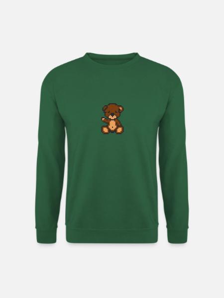 Pixel-Bär-Brownie - Unisex Pullover - Grün