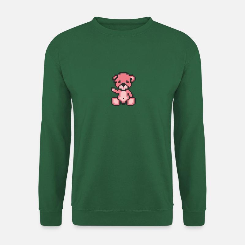Pixel Bear Candy - Sweat-shirt Unisexe - vert foncé