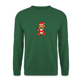 Pixel Bear Xmas - Unisex Sweatshirt - green - Front