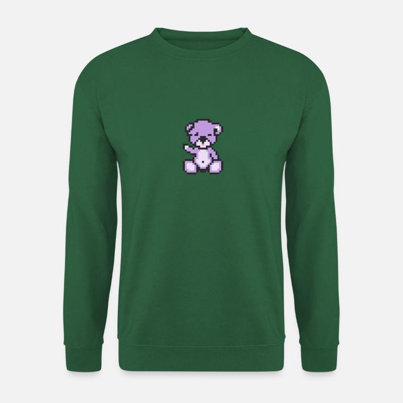 Pixel Bear Pastel Purple - Unisex Sweatshirt - green