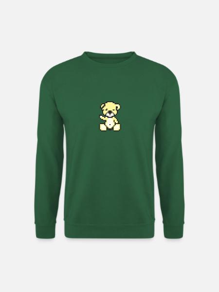 Pixel Bear Pastel Yellow - Sweat-shirt Unisexe - vert foncé