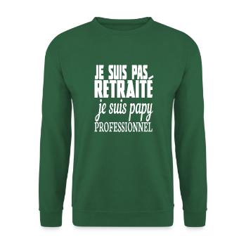 papy professionnel - Sweat-shirt Unisexe - vert foncé - Devant