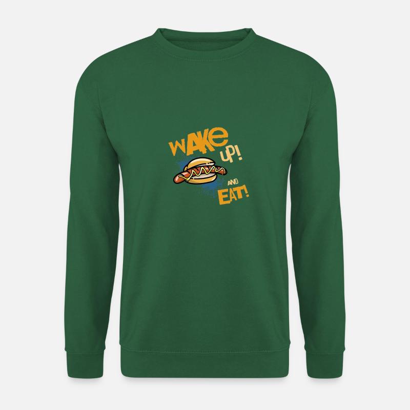 Wake Up And Eat Bratwurst Brötchen - Unisex Pullover - Grün