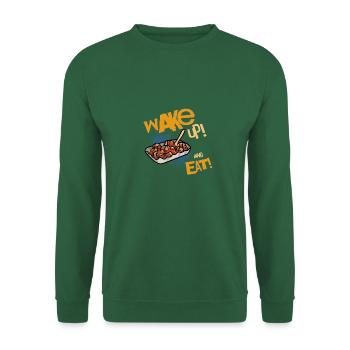Wake Up And Eat Bratwurst Currywurst - Unisex Pullover - Grün - Vorne