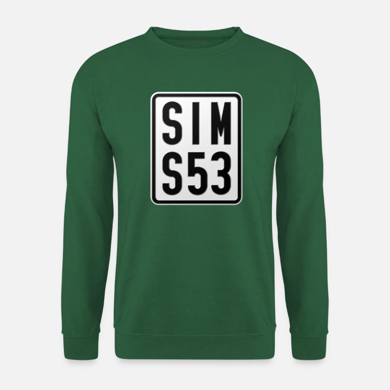Simson S53 Moped License Plate - Unisex Sweatshirt - green