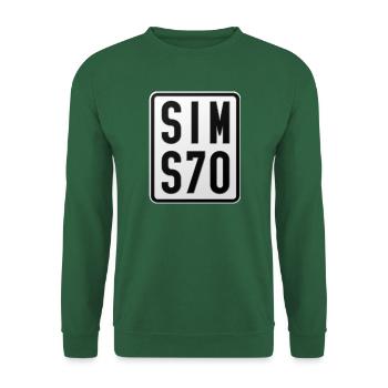 Simson S70 Moped License Plate - Unisex Sweatshirt - green - Front