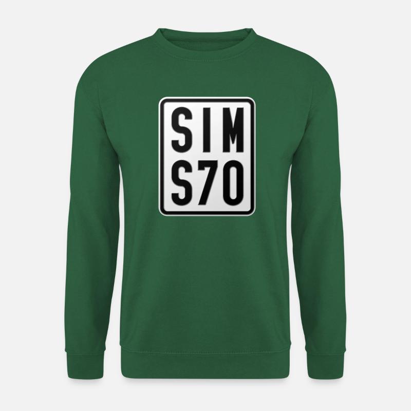 Simson S70 Moped License Plate - Unisex Sweatshirt - green