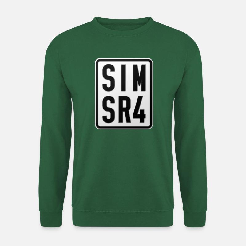 Plaque d’immatriculation du cyclomoteur Simson SR4 - Sweat-shirt Unisexe - vert foncé