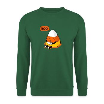 Bonbons effrayants et halloween - Sweat-shirt Unisexe - vert foncé - Devant