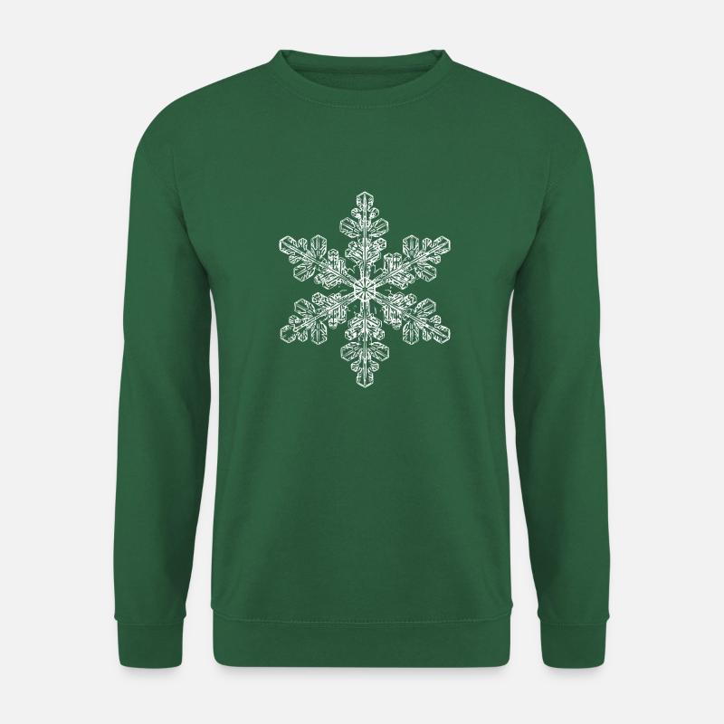 snowflake 6 white - Unisex Pullover - Grün