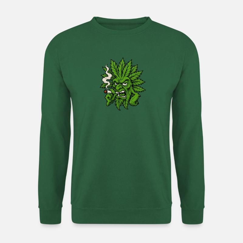 Wütendes Weed – High mit Haltung - Unisex Pullover - Grün