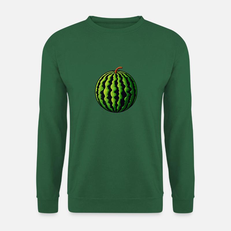 Bestickte Wassermelone - Unisex Pullover - Grün