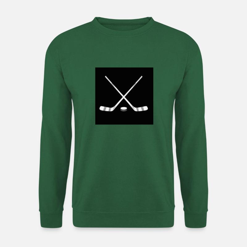 Hockeyschläger mit Puck - Unisex Pullover - Grün