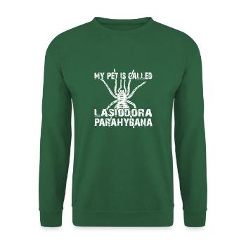 My pet's name is Lasiodora Parahybana - Unisex Sweatshirt - green - Front