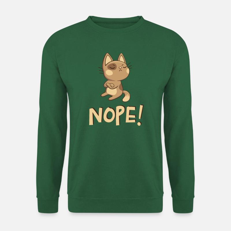 nope cat - Unisex Pullover - Grün