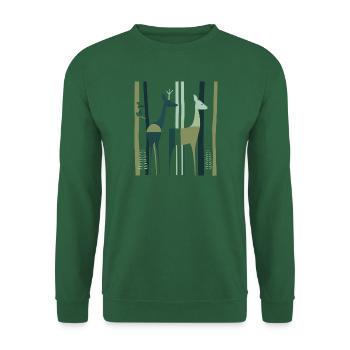 Forêt de cerfs 3 - Sweat-shirt Unisexe - vert foncé - Devant