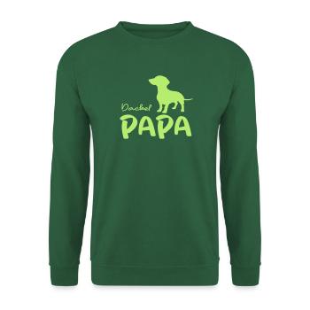 Dackel Papa - Unisex Pullover - Grün - Vorne