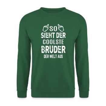 Cooler Bruder, Coolster Bruder, Bester Bruder Welt - Unisex Pullover - Grün - Vorne