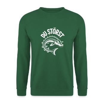 Stör angeln Sportfischen - Du störst - Unisex Pullover - Grün - Vorne