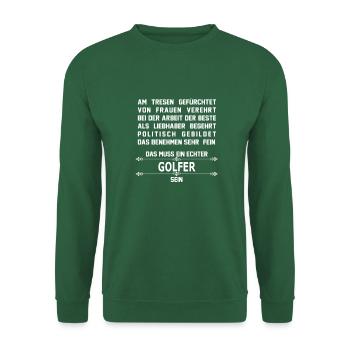 golfer - Unisex Pullover - Grün - Vorne