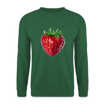 Facettierte Erdbeere - Unisex Pullover - Grün - Vorne