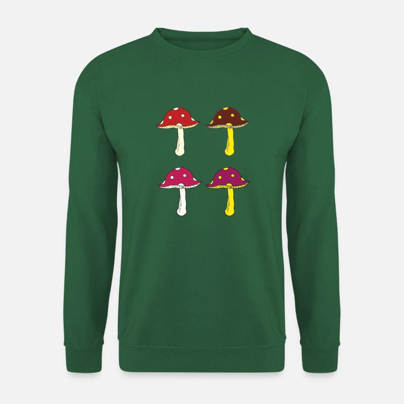 fliegenpilze bunt - Unisex Pullover - Grün