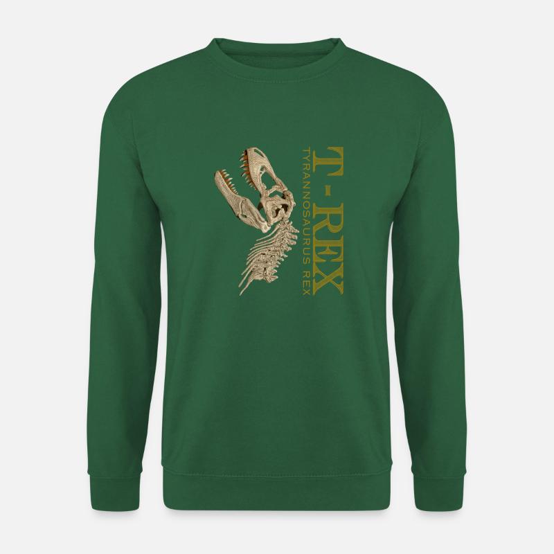T-Rex Skull bone - Unisex Sweatshirt - green