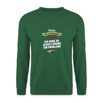 psychologin ich habe zu jeder lösung ein problem - Unisex Pullover - Grün - Vorne