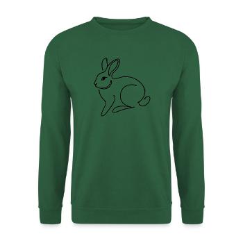 Rabbit - Unisex Sweatshirt - green - Front