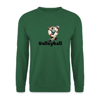 Volleyball Retro Shirt – Vintage Sport Look - Unisex Pullover - Grün - Vorne