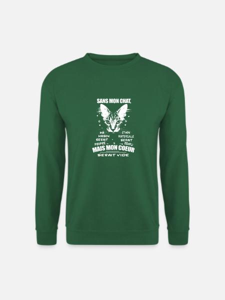 Humour Chat - Sweat-shirt Unisexe - vert foncé