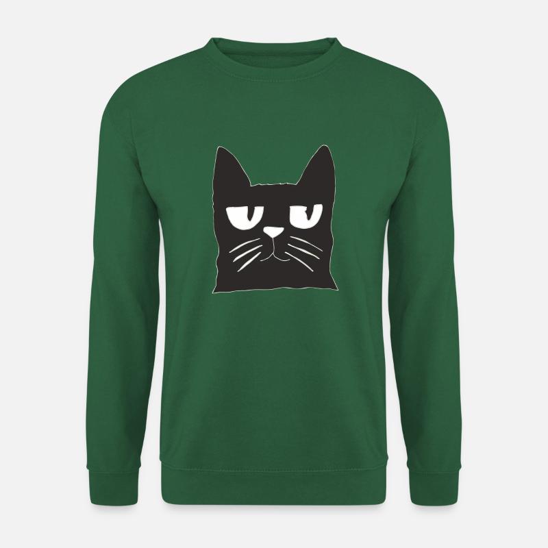 katze schwarz - Unisex Pullover - Grün