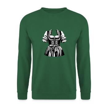 Dirndl | Costume - Sweat-shirt Unisexe - vert foncé - Devant