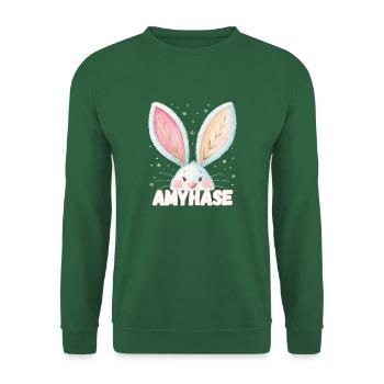 Name Amy Rabbit Amyhase Pet Name - Unisex Sweatshirt - green - Front