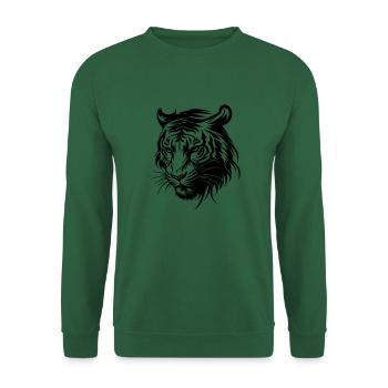 Tiger Kontur Farbe editierbar - Unisex Pullover - Grün - Vorne