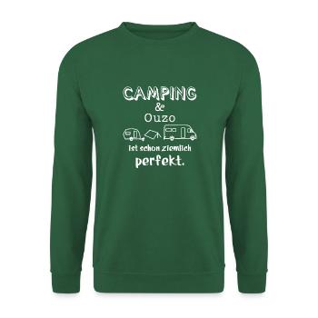 camping und ouzo - Unisex Pullover - Grün - Vorne