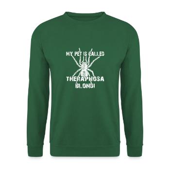 My pet's name is Theraphosa Blondi - Unisex Sweatshirt - green - Front