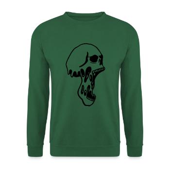 Totenkopf Schleim Schrei Schädel - Unisex Pullover - Grün - Vorne