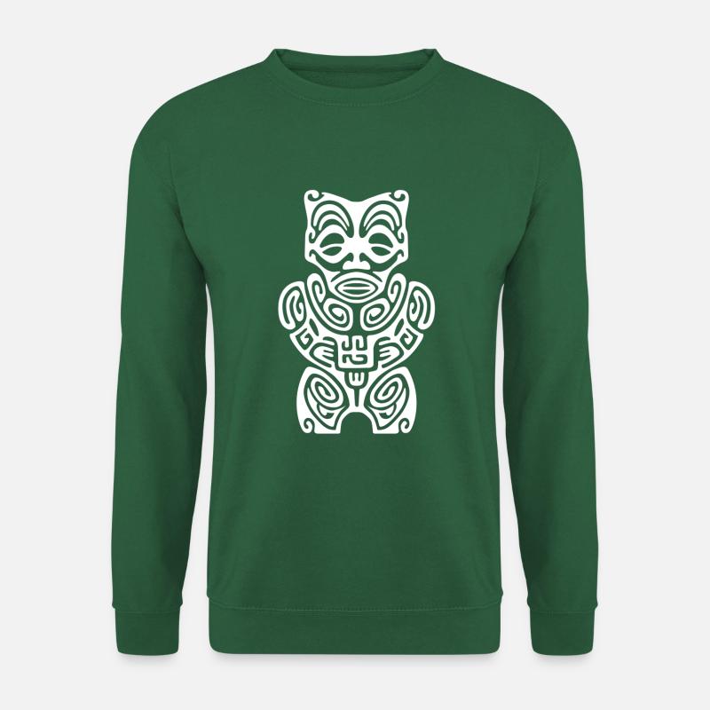 Marquesan Tiki (Dunkles T-Shirt) - Unisex Pullover - Grün
