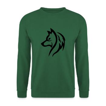 Wolf - Unisex Pullover - Grün - Vorne