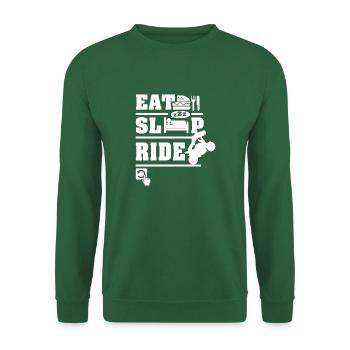 Eat Sleep ride - Unisex Sweatshirt - green - Front