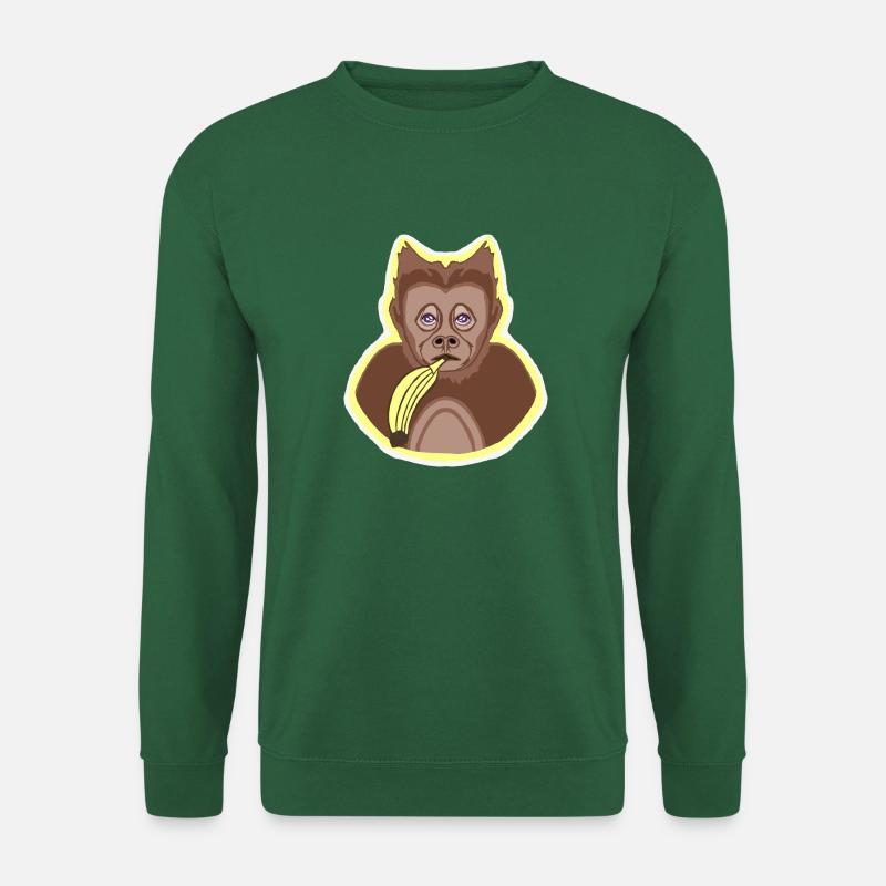 Äffchen mit Banane - Unisex Pullover - Grün