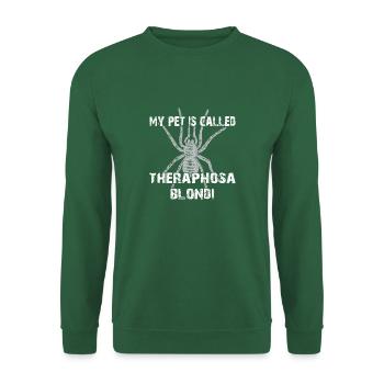 My pet's name is Theraphosa Blondi - Unisex Sweatshirt - green - Front