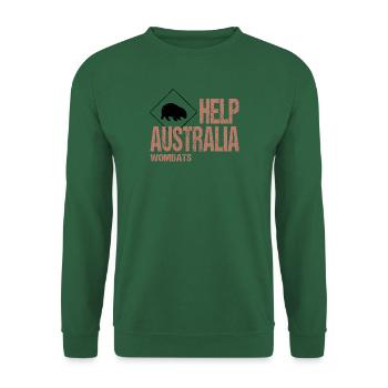 AIDEZ LES WOMBATS AUSTRALIENS - Sweat-shirt Unisexe - vert foncé - Devant